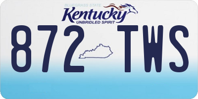 KY license plate 872TWS