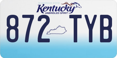 KY license plate 872TYB