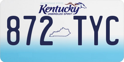 KY license plate 872TYC