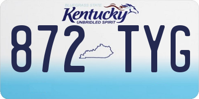 KY license plate 872TYG