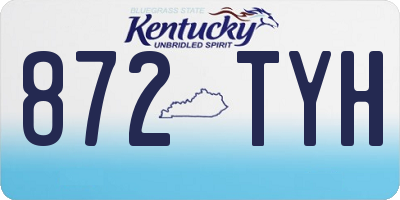 KY license plate 872TYH