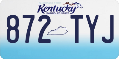 KY license plate 872TYJ