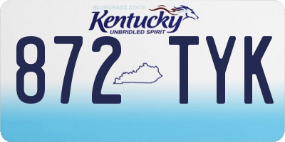 KY license plate 872TYK