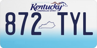 KY license plate 872TYL