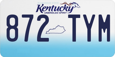 KY license plate 872TYM