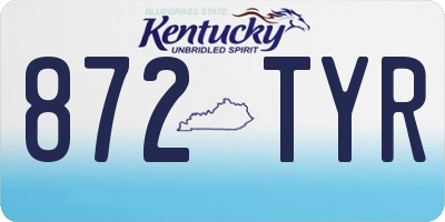 KY license plate 872TYR