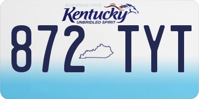 KY license plate 872TYT