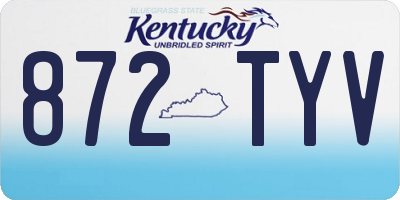 KY license plate 872TYV