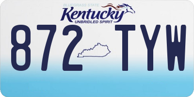 KY license plate 872TYW