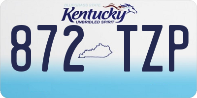 KY license plate 872TZP