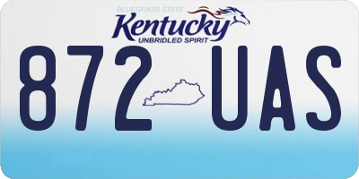 KY license plate 872UAS