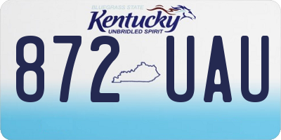 KY license plate 872UAU