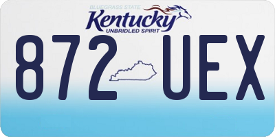 KY license plate 872UEX