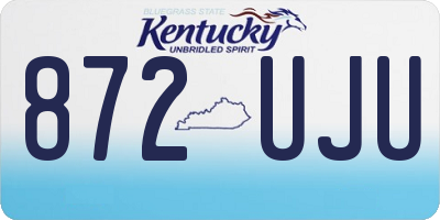 KY license plate 872UJU