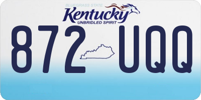 KY license plate 872UQQ