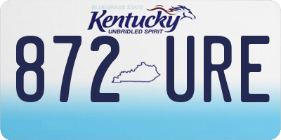 KY license plate 872URE