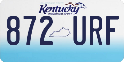 KY license plate 872URF
