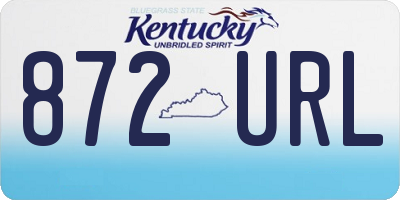 KY license plate 872URL