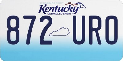 KY license plate 872URO