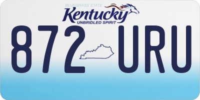 KY license plate 872URU