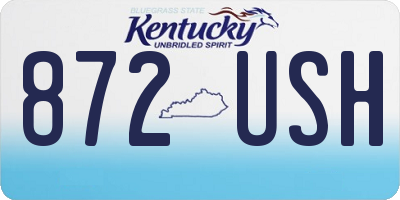 KY license plate 872USH
