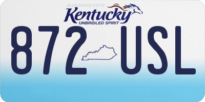 KY license plate 872USL