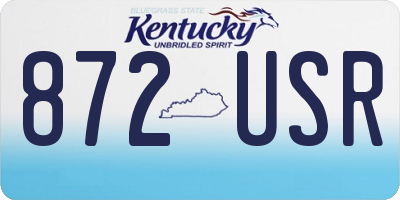 KY license plate 872USR