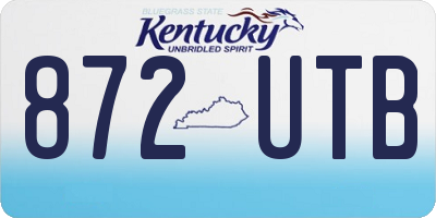 KY license plate 872UTB