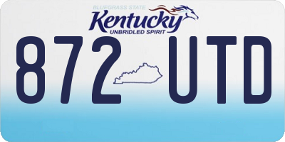 KY license plate 872UTD
