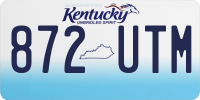 KY license plate 872UTM