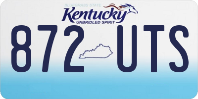 KY license plate 872UTS