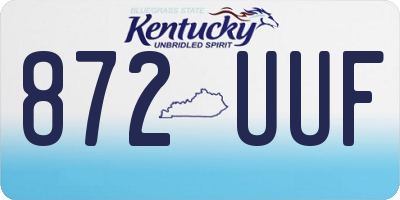 KY license plate 872UUF