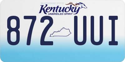 KY license plate 872UUI