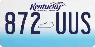 KY license plate 872UUS