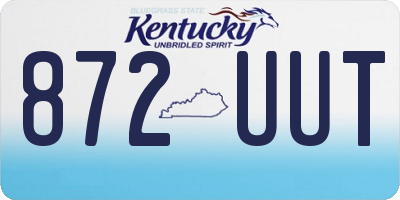 KY license plate 872UUT