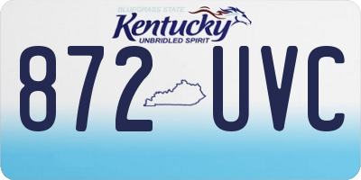 KY license plate 872UVC