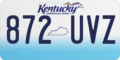 KY license plate 872UVZ