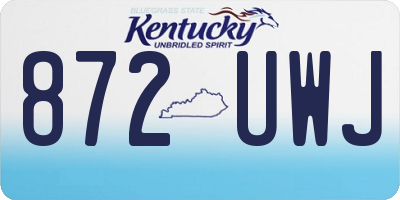 KY license plate 872UWJ