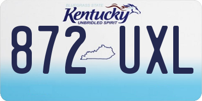 KY license plate 872UXL