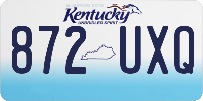 KY license plate 872UXQ