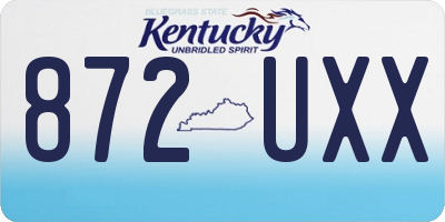 KY license plate 872UXX