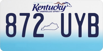 KY license plate 872UYB