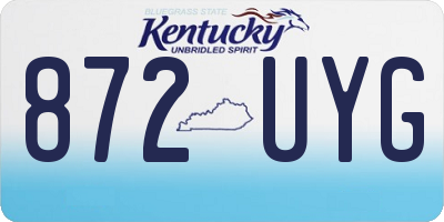 KY license plate 872UYG