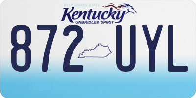 KY license plate 872UYL