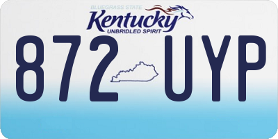 KY license plate 872UYP