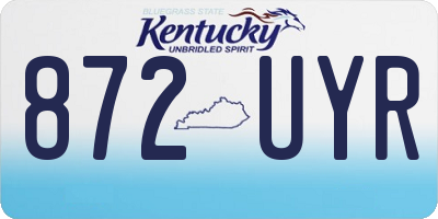KY license plate 872UYR
