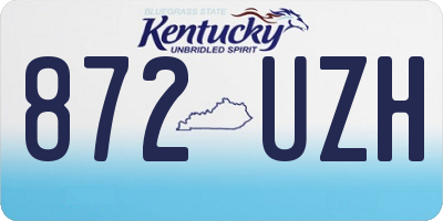 KY license plate 872UZH