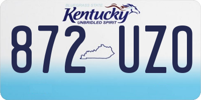 KY license plate 872UZO