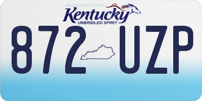 KY license plate 872UZP