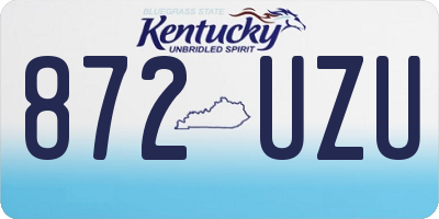KY license plate 872UZU